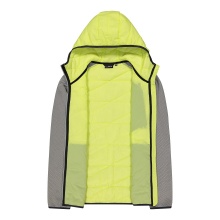 CMP Functional Hybrid Jacket with Hood and Front Padding Lime Men